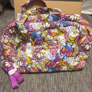 Vera Bradley Pink and Yellow Floral Travel Bag